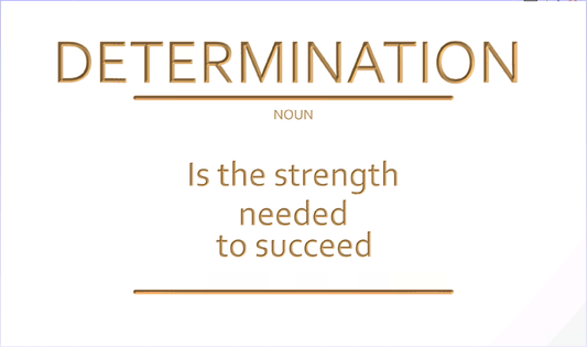 DETERMINATION Is the strength to succeed