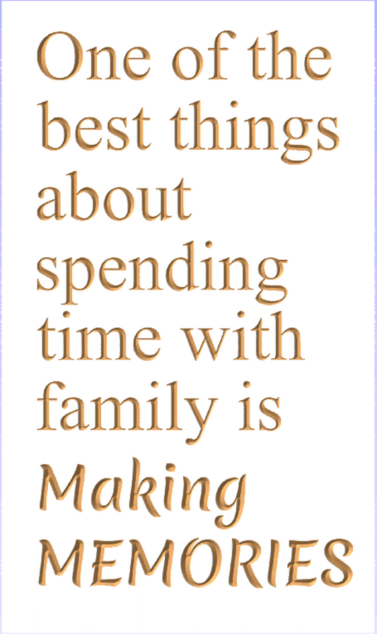 One of the best things about spending time with family is making memories